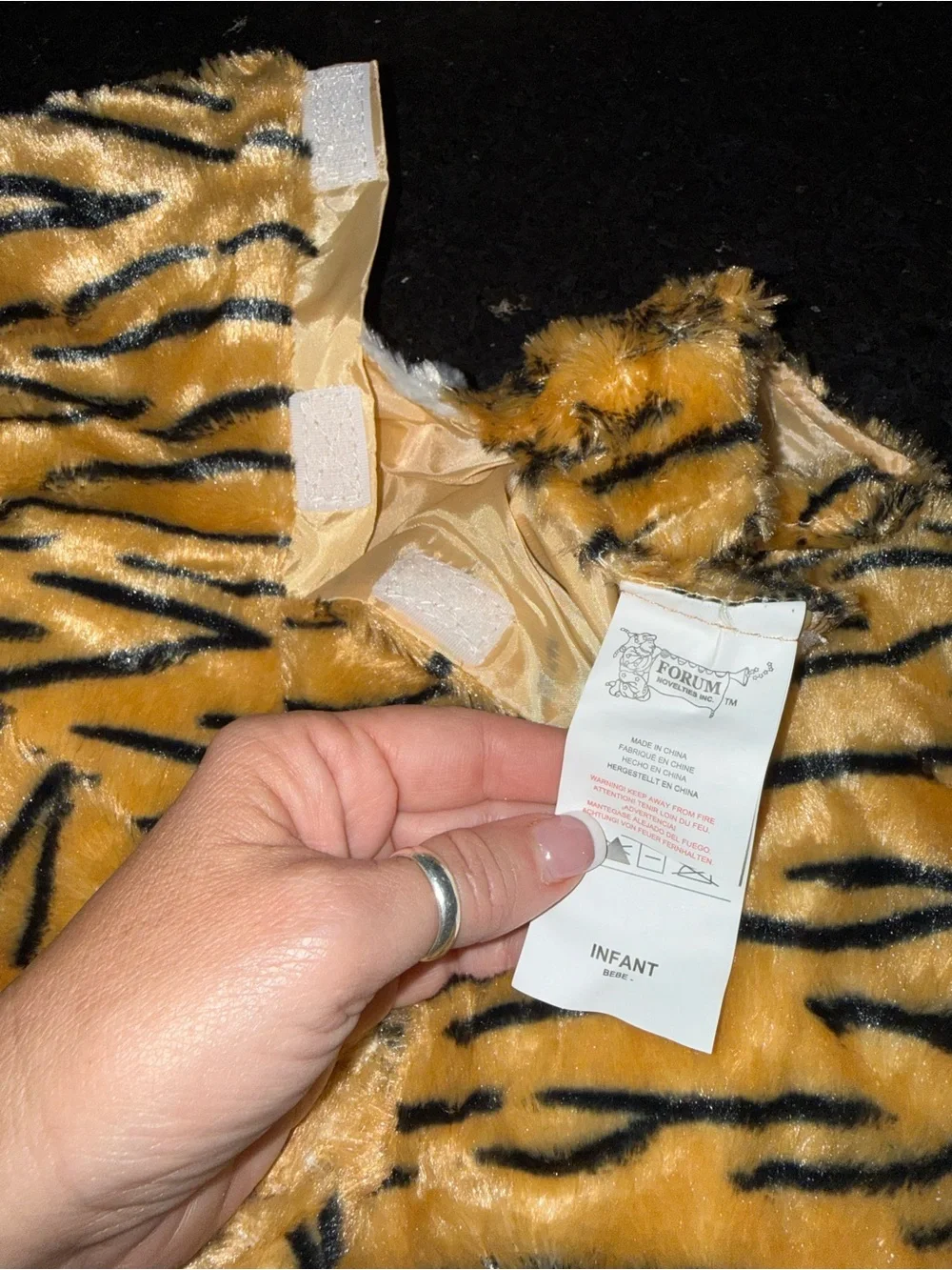 NEW FORUM NOVELTIES INFANT Tiger Bubble Tunic  Costume W/Tail & Hood 18-23 LBS